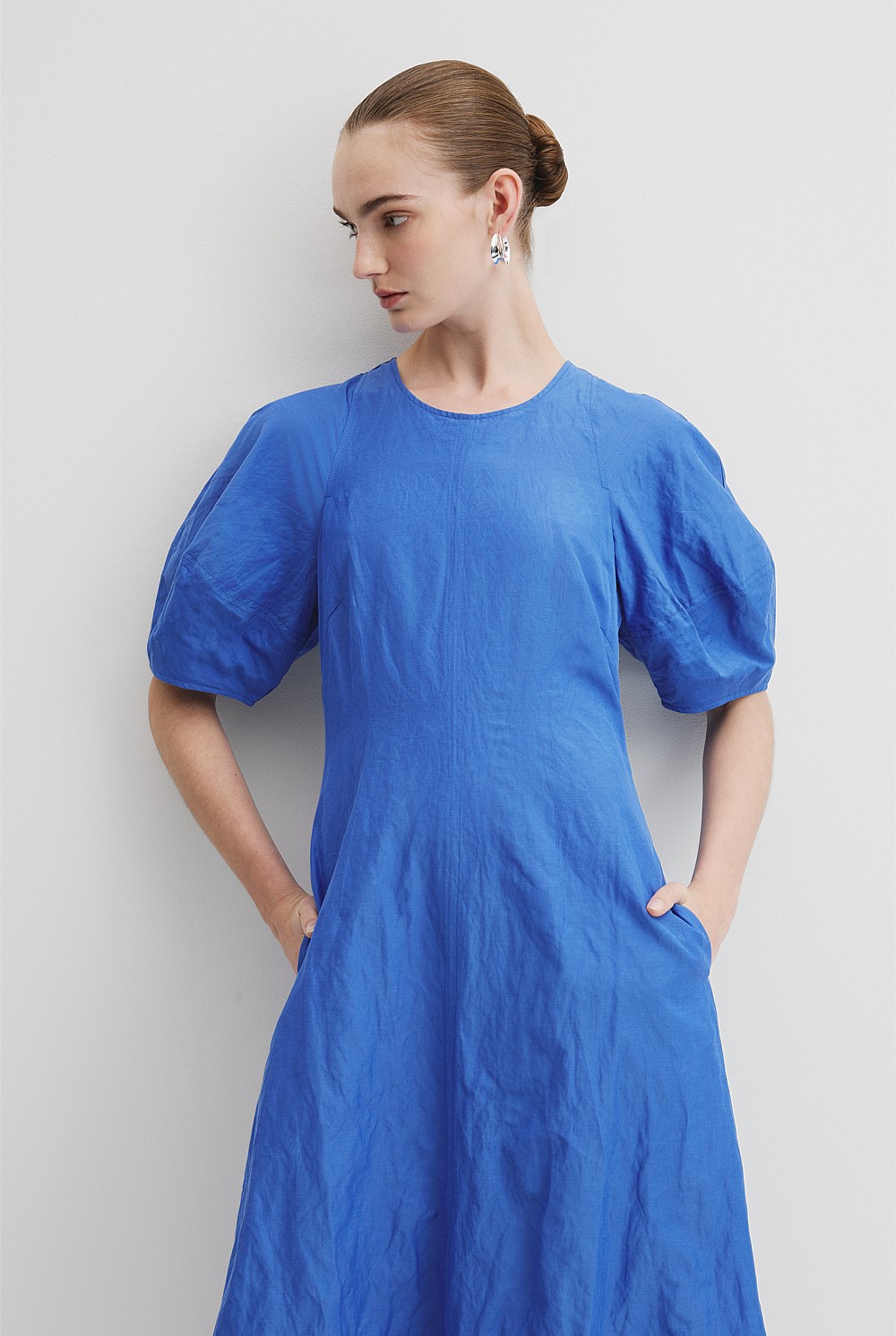 royal blue country dress 1970s Royal Blue Shift Dress – hēy konēko main image 0