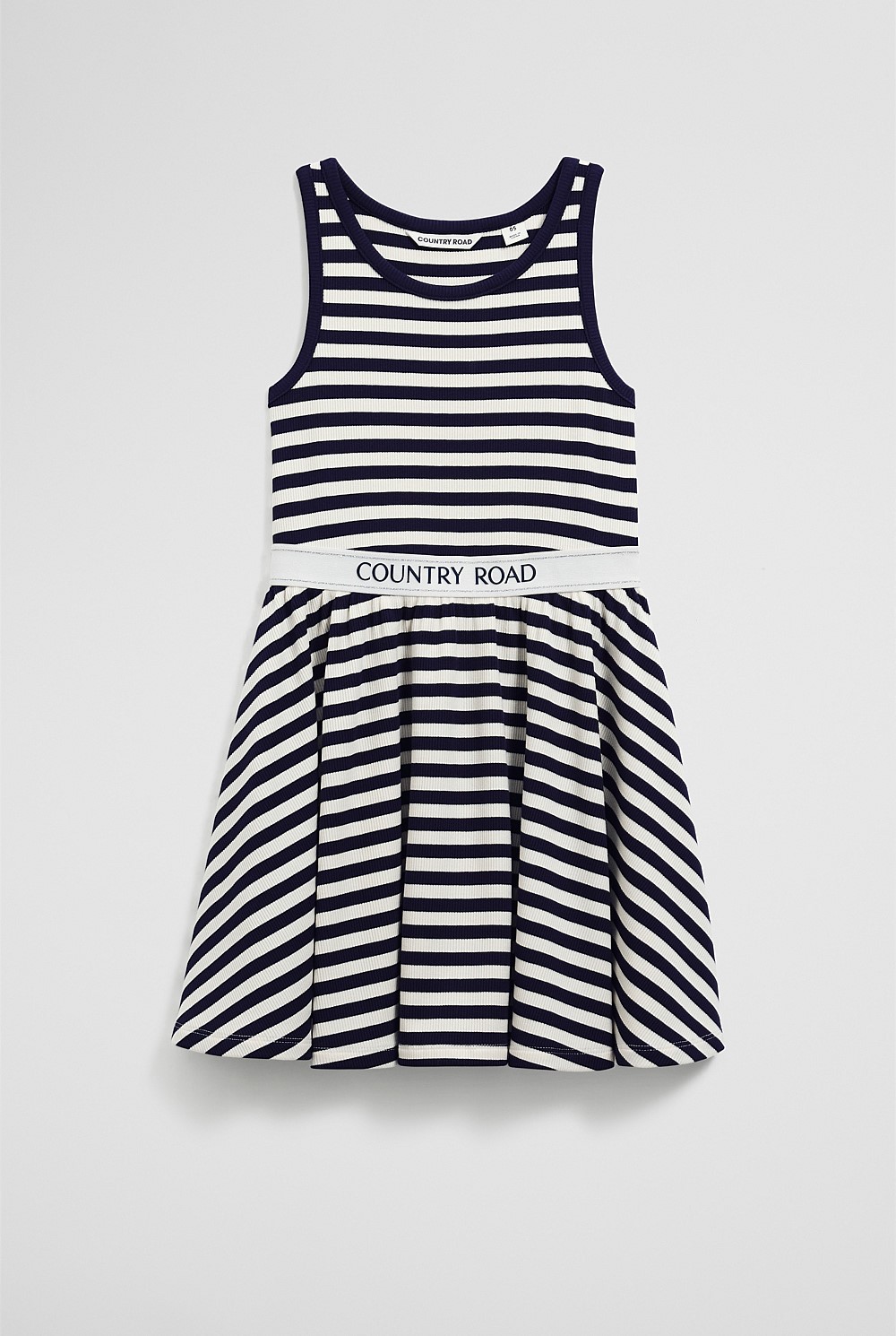 Peppermint Candy Cane Raz Vape The Boardwalk Striped Tank Dress Black / M