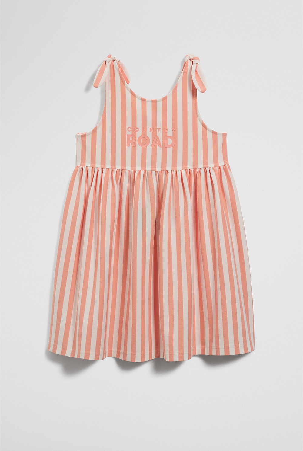Coral Stripe Tie Detail Jersey Dress - Dresses | Country Road Coral Stripe Tie Detail Jersey Dress - Dresses | Country Road