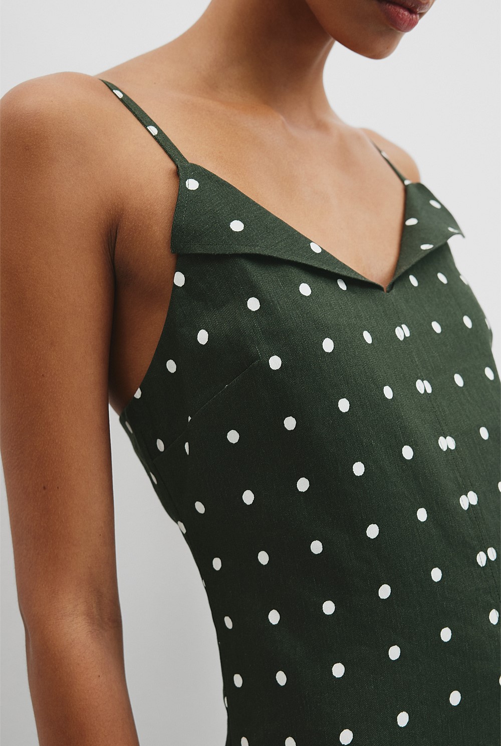 Fern Spot Print Stretch Slip Dress - Event | Country Road