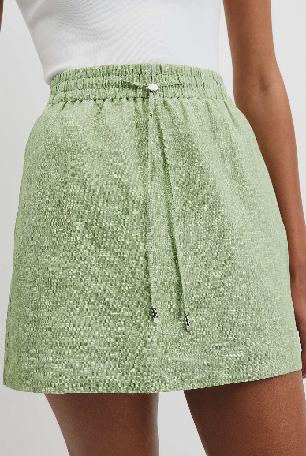 新品 HOLIDAY WOOL DRAWSTRINGS 2TUCK SKIRT Wool Knitted Skirt with Drawstring – Silvique