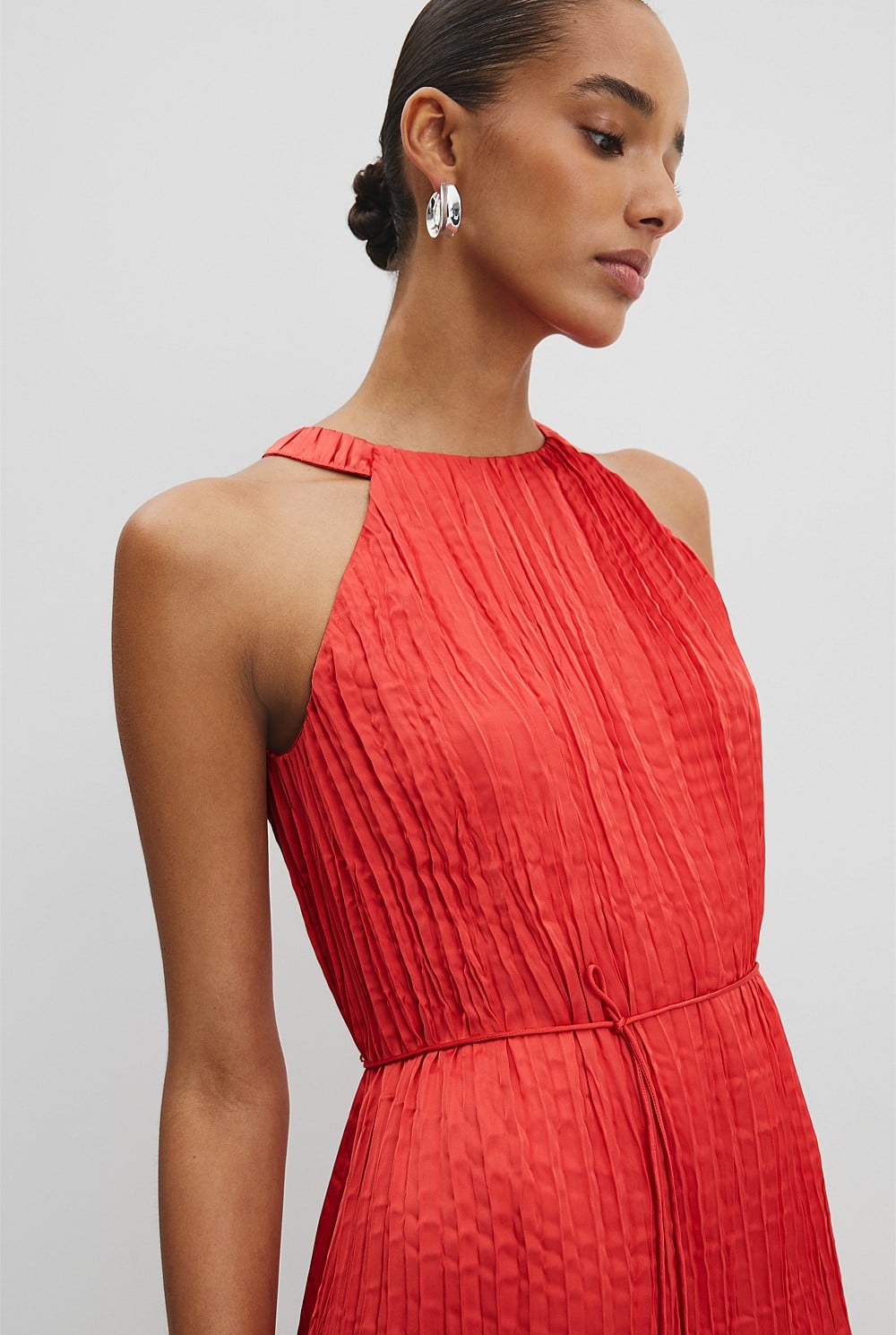 faille halter midi dress Faille Mini Dress main image 1