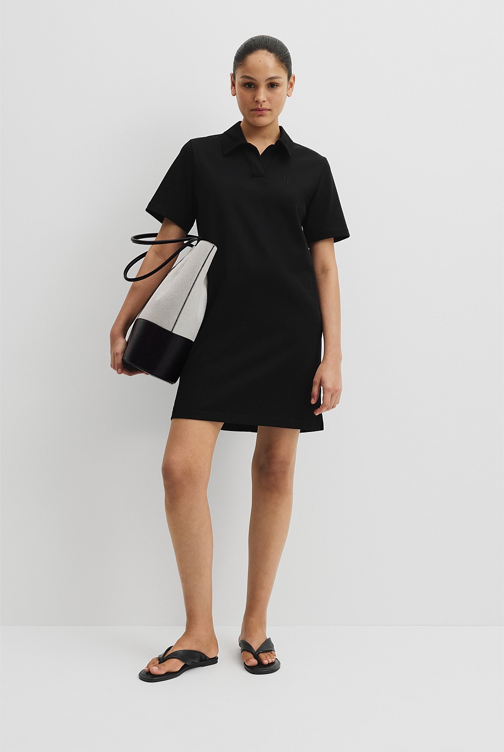 white christmas dresses Short polo cotton dress for Woman main image 1
