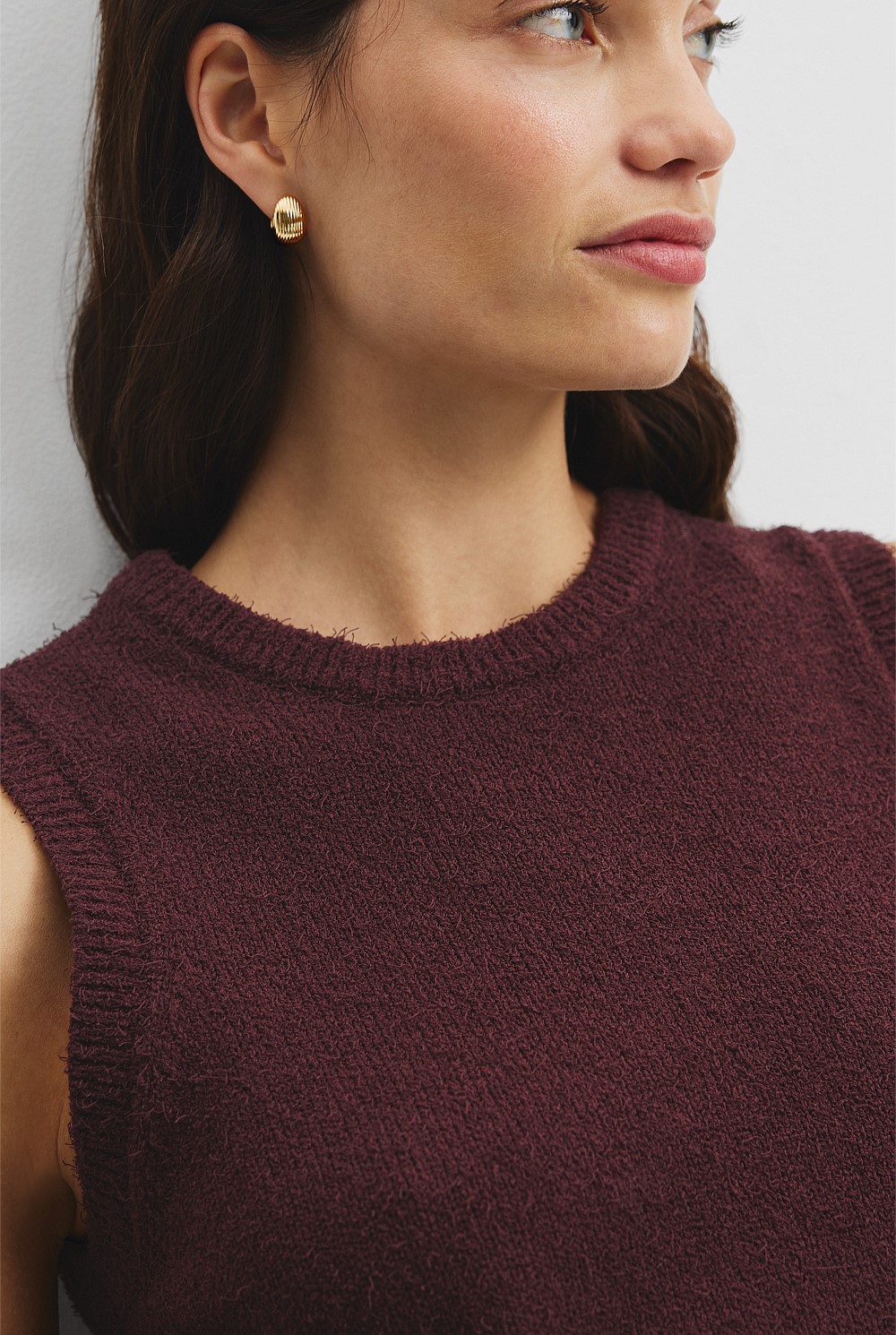 prank project Henley Bouclé Knit Tank quince-and-co-ellis-knitting-