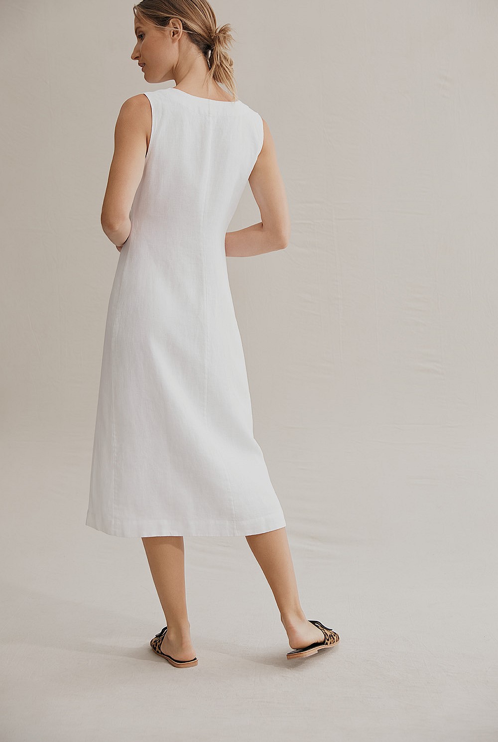 White Wrap Linen Dress - Dresses | Country Road