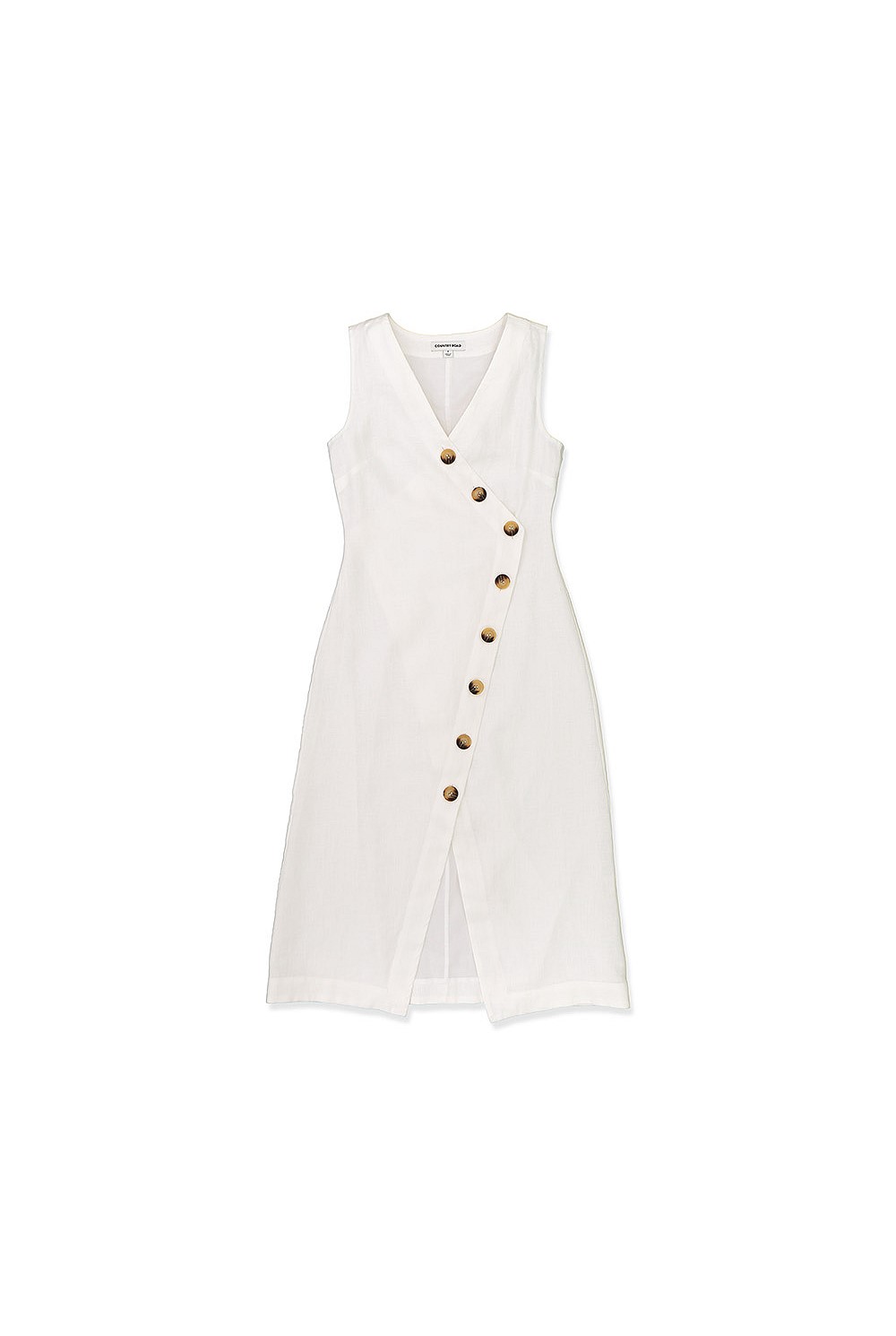 knee length dresses for ladies Catalina Cotton Dress White main image 1