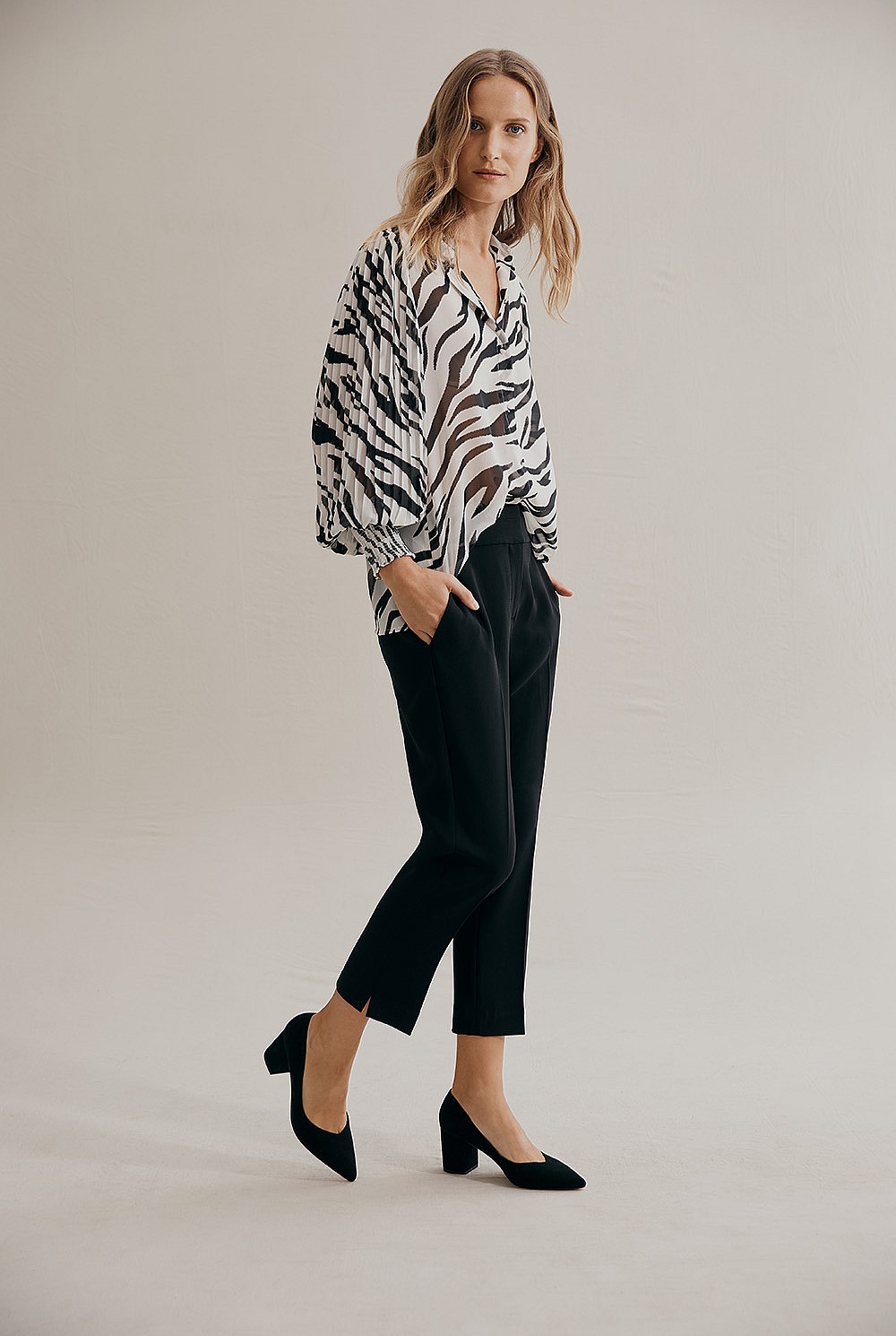Black Cropped Cigarette Pant - Pants