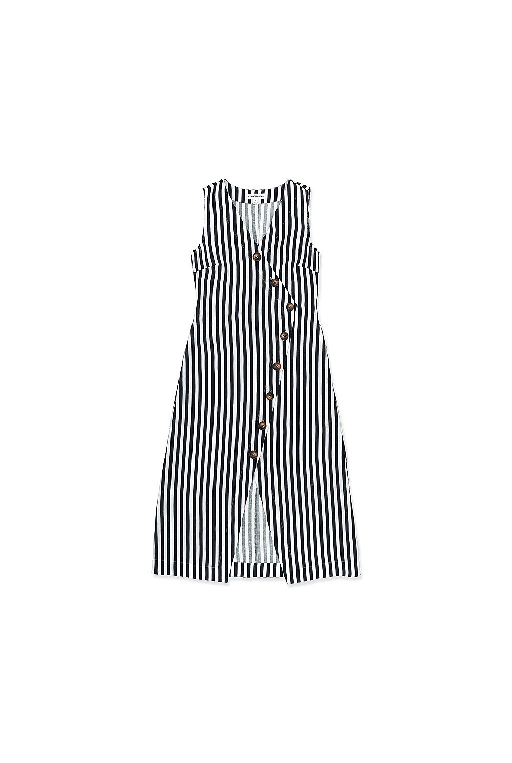 Navy Wrap Stripe Linen Dress - Dresses | Country Road