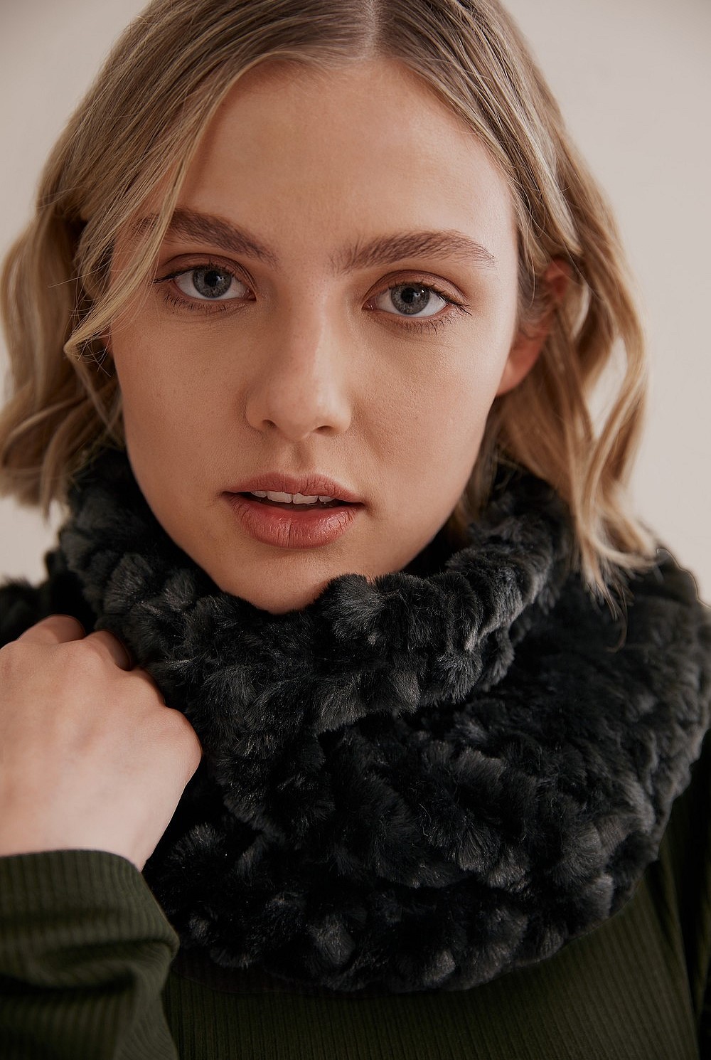 Black Faux Fur Snood - Hats, Scarves & Gloves | Country Road