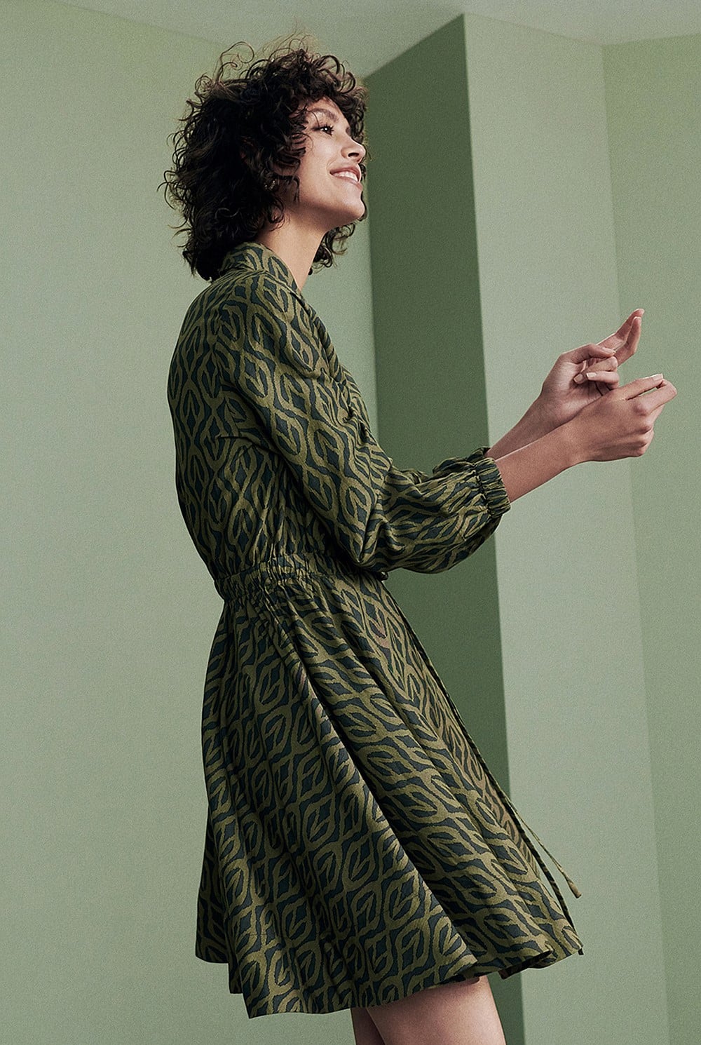 safari green dress Women's Emery Dress in Green main image 1