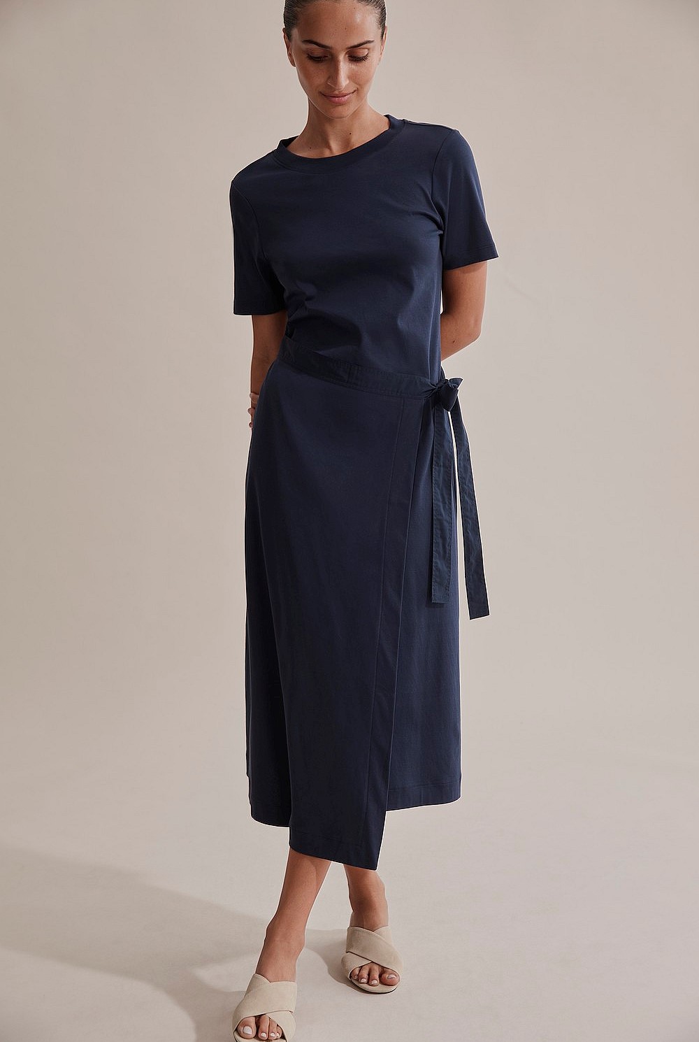 Navy Wrap T-Shirt Dress - Dresses | Country Road Navy Wrap T-Shirt Dress - Dresses | Country Road