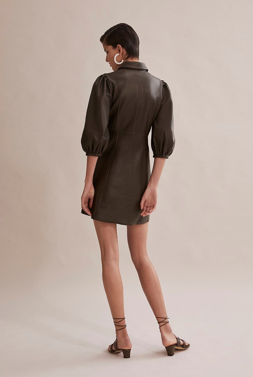 Bitter Chocolate Leather Dress - Dresses | Country Road