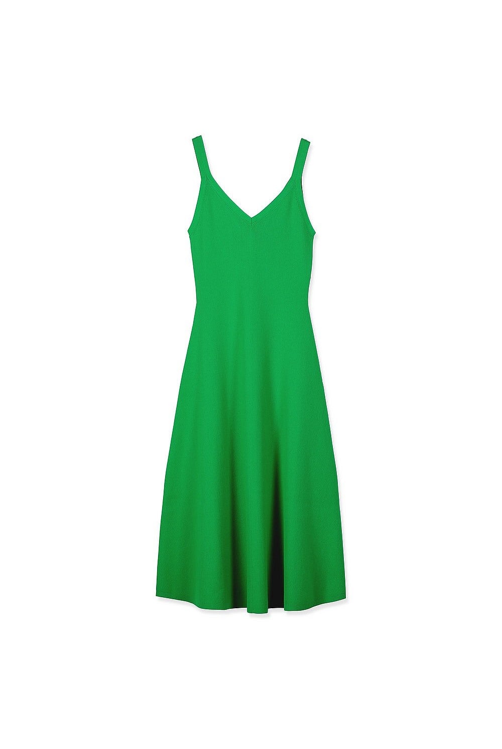 Vivid Green Rib Slip Knit Dress - Dresses | Country Road Vivid Green Rib Slip Knit Dress - Dresses | Country Road