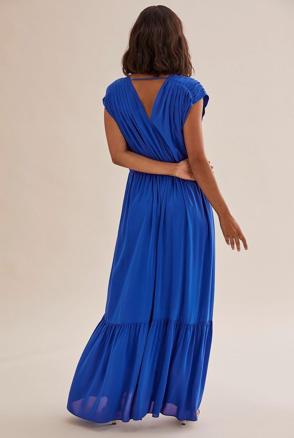 floral silk maxi dress Francesca Miranda Elysium Floral Ruffled Silk Gown