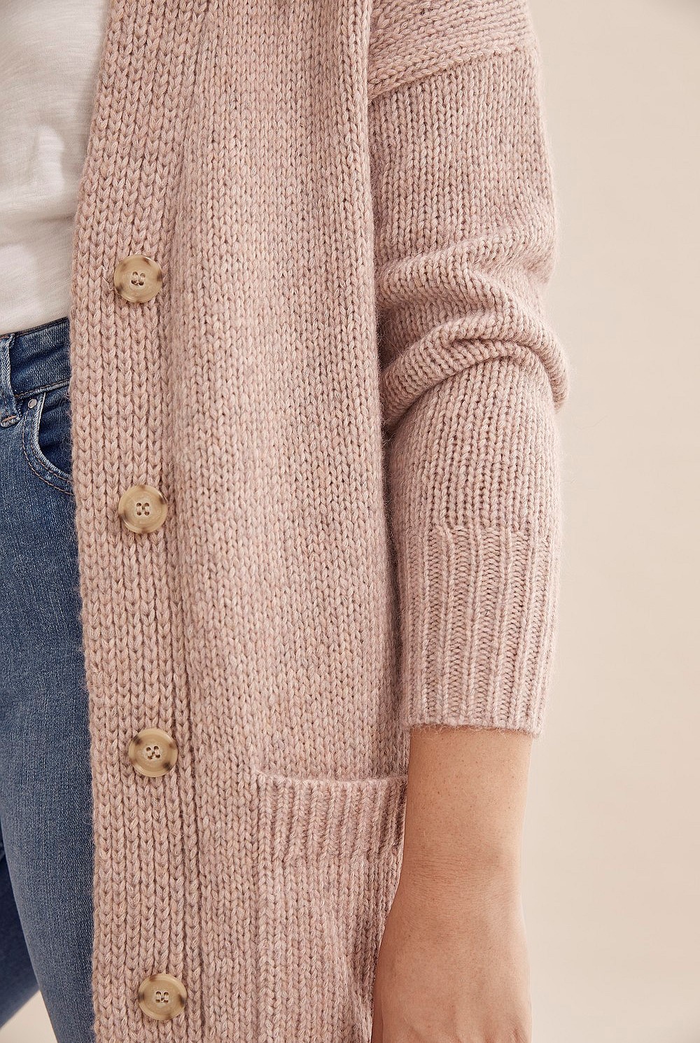 Rose Pink Oversized Pocket Cardigan - Knitwear | Country Road