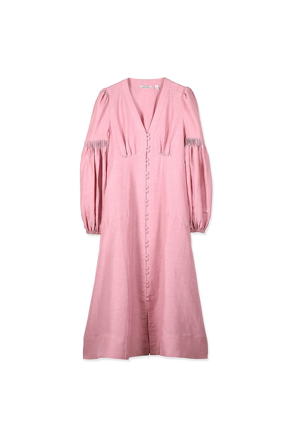 Dusty Rose Gathered Sleeve Midi Dress - Dresses | Country Road Dusty Rose Gathered Sleeve Midi Dress - Dresses | Country Road