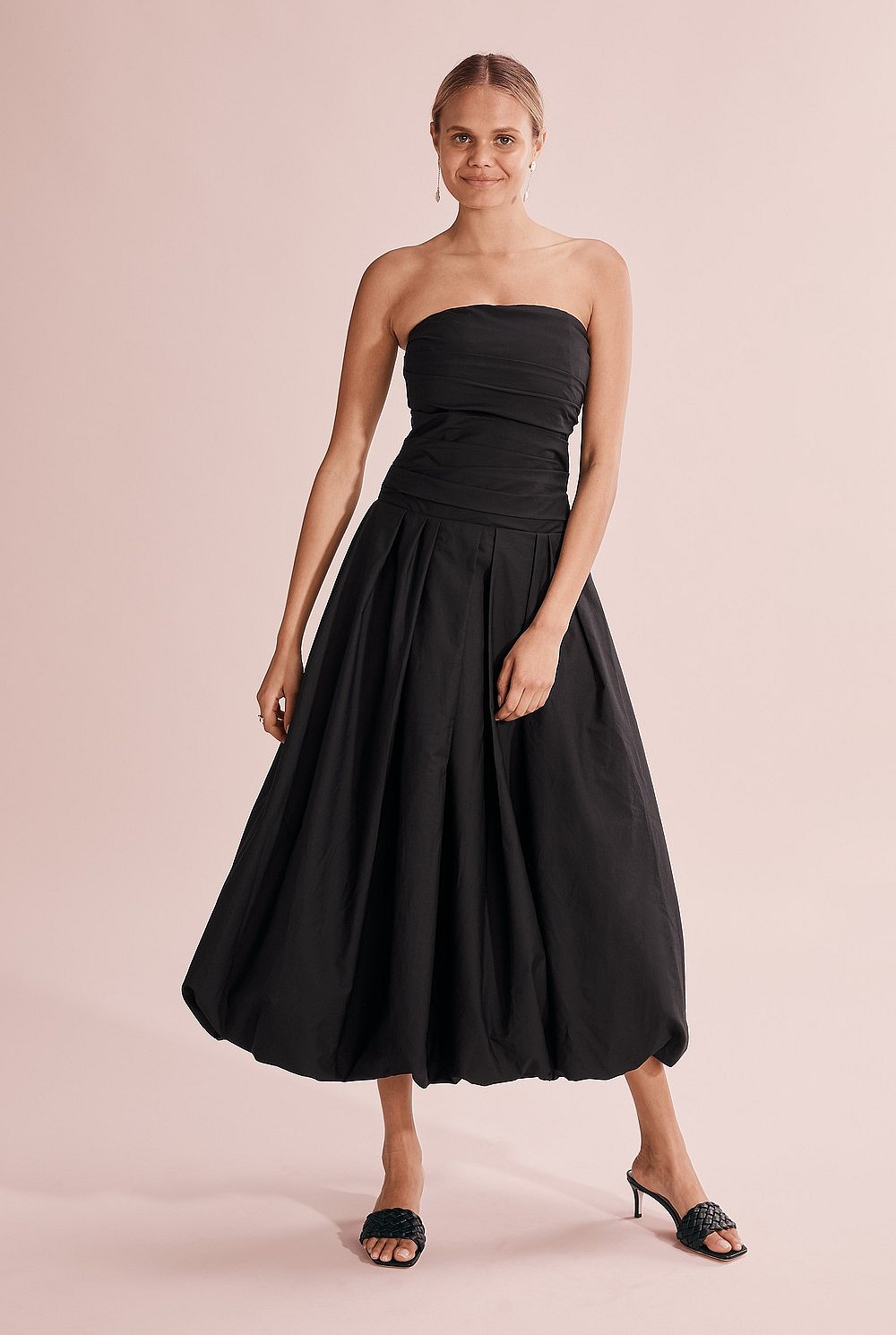 Black Strapless Bubble Dress - Dresses | Country Road Black Strapless Bubble Dress - Dresses | Country Road