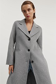 Grey Marle Single-breasted Soft Coat - Jackets & Coats | Country Road