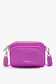 Vivid Purple Recycled Polyester Mini Soft Crossbody Bag - Bags 