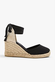 Black Porto Wedge Espadrille - Espadrilles | Country Road