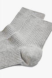 Jewel Green Australian Cotton Blend Ribbed Quarter Crew Sock - Socks &  Tights