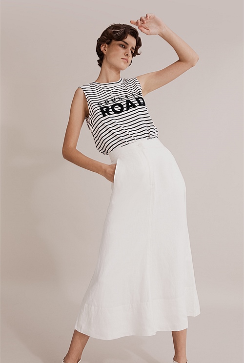 Country road white pleated skirt best sale