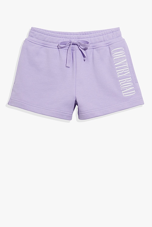 Marsh Lilac Australian Cotton Heritage Sweat Short - Shorts | Country Road