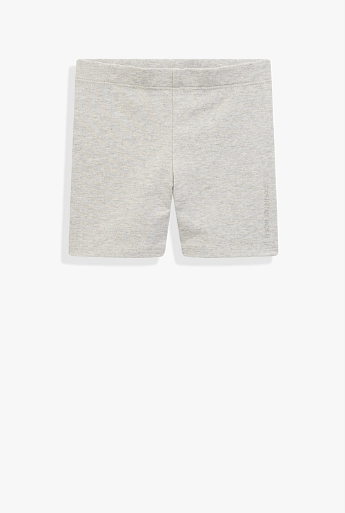 Grey cotton bike shorts sale