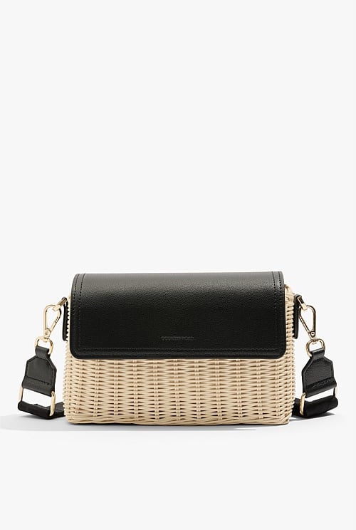 Rattan crossbody on sale