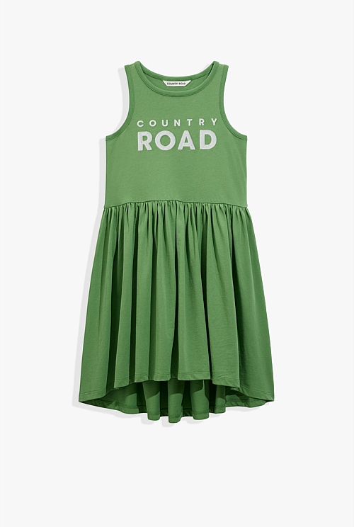 Organically Grown Cotton Logo Tank Dress