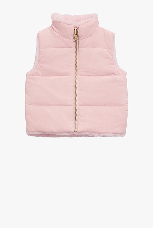 Reversible offers Pink Clouds Mens Fur Vest