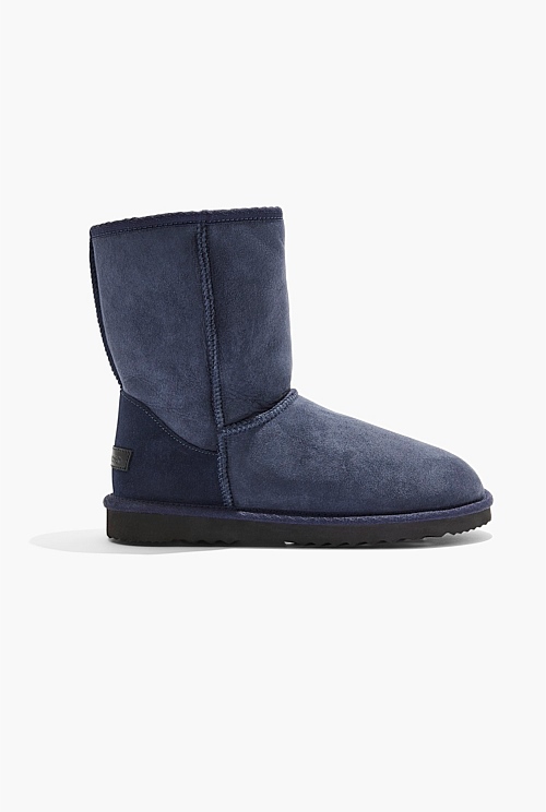 Navy sheepskin boots hotsell