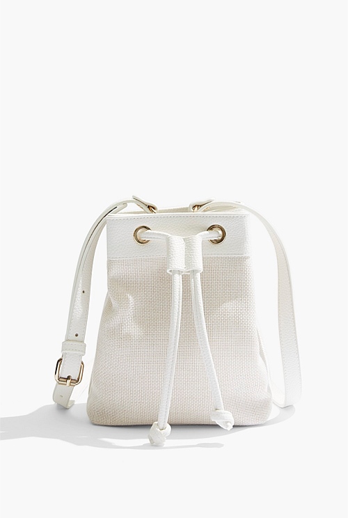 White Mini Bucket Bag Bags Country Road