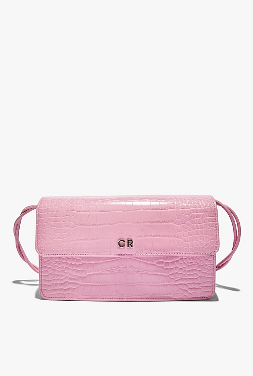 Inc Michellle Lace Bucket on sale Crossbody Satchel Bag in Candy Pink