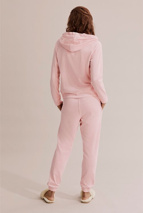 Smokey Pink Velour Pyjama Pant Sleepwear Country Road