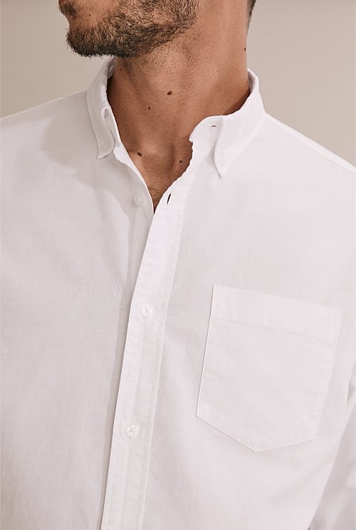 Regular Fit Washed Button Down Oxford Shirt