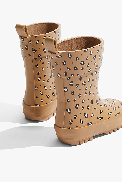 Leopard gumboots hotsell