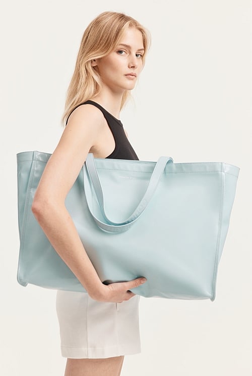 Ice Blue Australian Cotton Coated Canvas Tote - Bags | Country Road