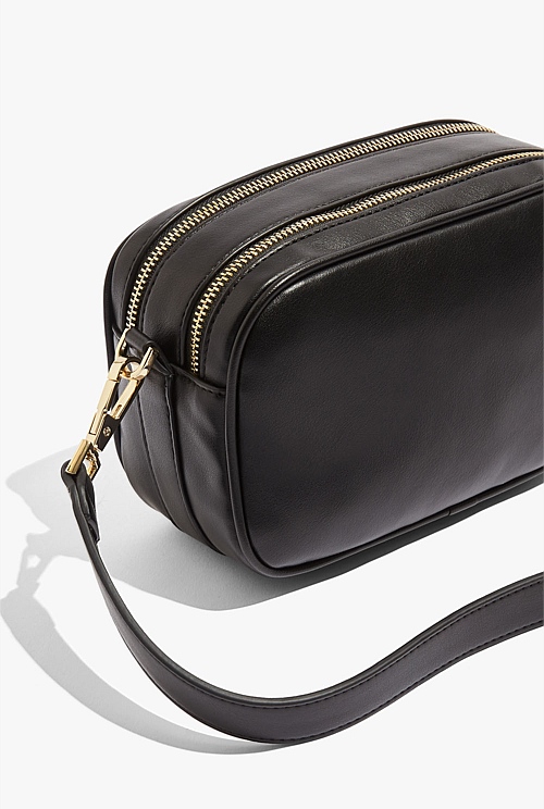 Crossbody double zip bag sale