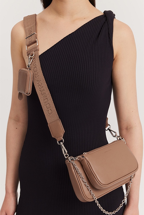 double pouch crossbody bag