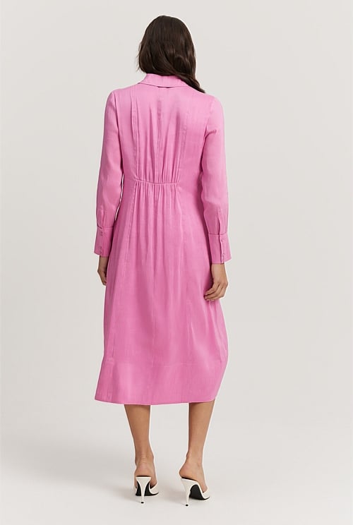 Floss Pink Tuxedo Midi Dress - Dresses | Country Road