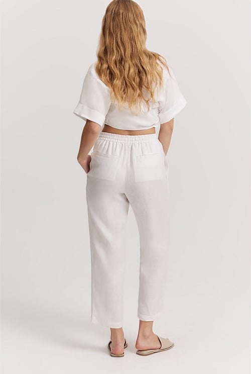 Country road shops white linen pants