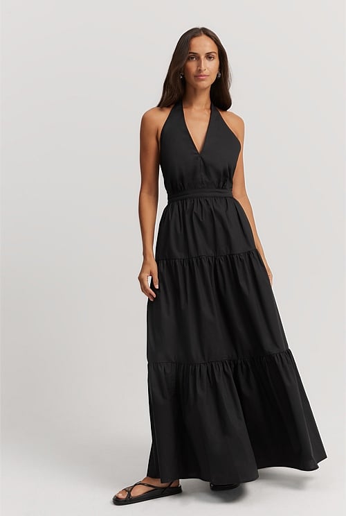 Black Tiered Maxi Dress Dresses Country Road