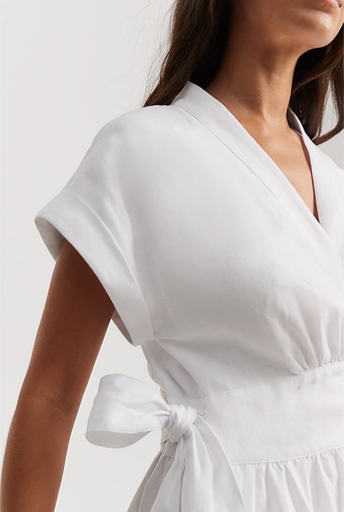 Country road white outlet linen dress