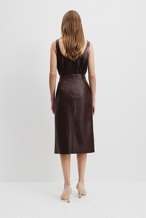 Structured Split Skirt