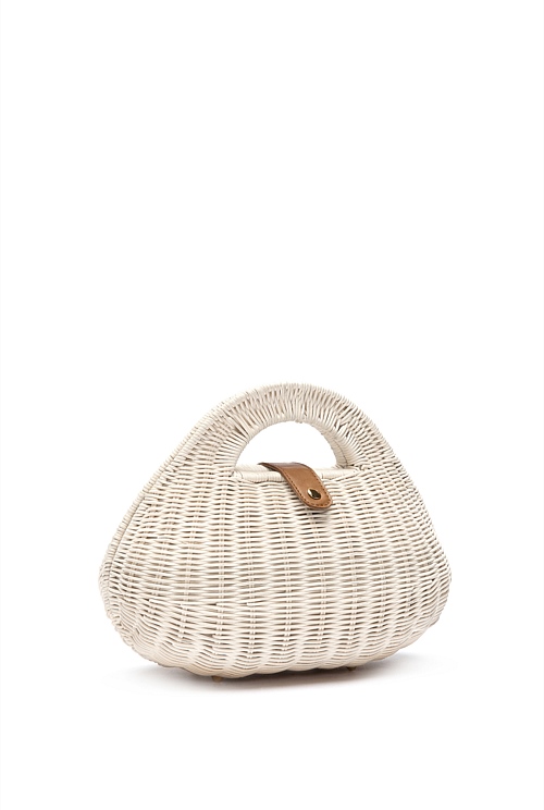 Structured best sale straw bag