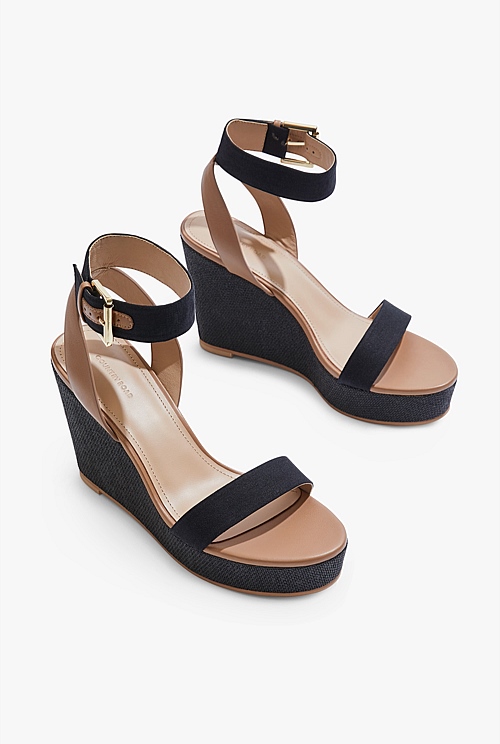 Black Amanda Wedge Heels Wedges Country Road