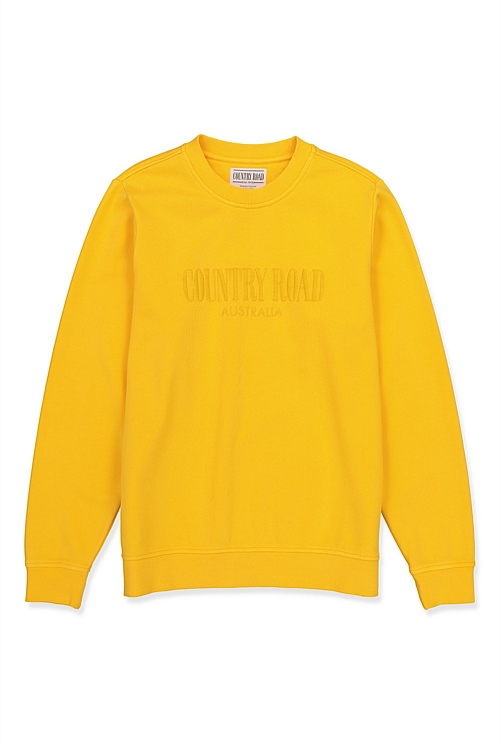 Sunshine Yellow Unisex Crew Sweat Sweats Country Road