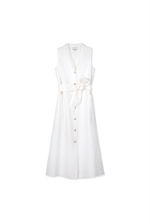 chinese dress ladies Button Down Dress - Linen Maxi Dress