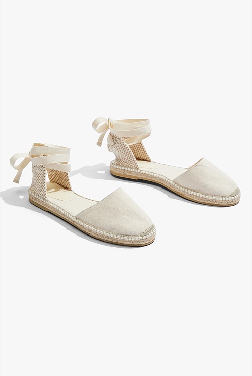 Antique White Porto Espadrille - Flats | Country Road